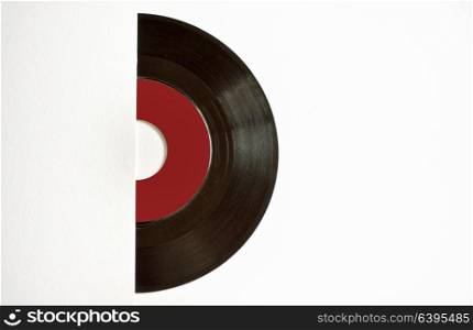 Template of vinyl cover on white background