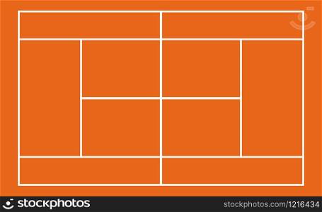 Template realistic tennis court with lines . vector illustration. Template realistic tennis court with lines . vector