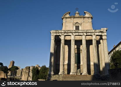 temple and church belonging to the Forum Romanum