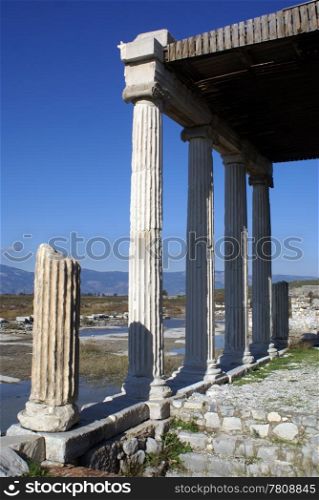Temple and ruins in Miletus, Turkey