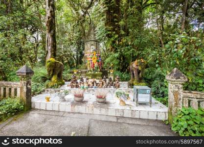 Temple at the top of Doi Inthanon (2565 meters), nothern Thailand