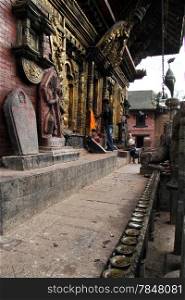 Temple Changu Narayan near Bhaktapur, Nepal