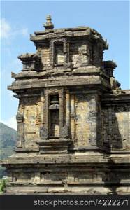 Temple in Arjuna complex on plateau Dieng, Java