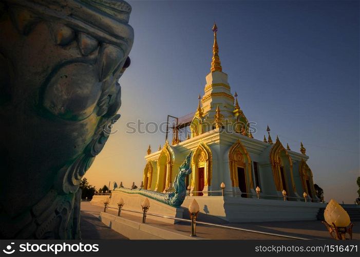 Temple in Thailand in the evening