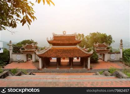 temple in the traditional architectural style of the east, Hai Duong, Viet Nam