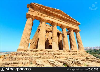 Temple of Concordia in famous ancient Greece Valley of Temples, Agrigento, Sicily, Italy. UNESCO World Heritage Site.
