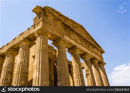 Temple of Concordia. Valley of the Temples at Agrigento on Sicily, Italy