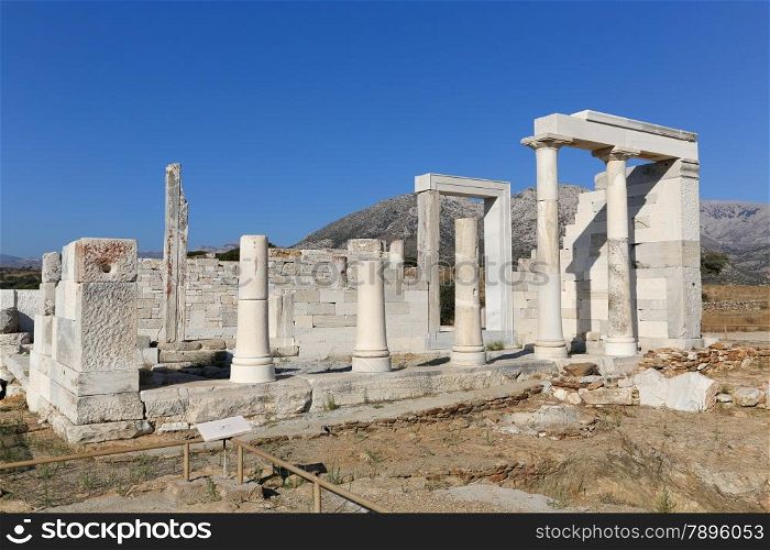 Temple of Demeter at the Naxos island in Greece