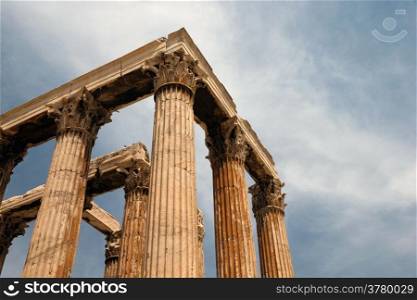 Temple of Olympian Zeus , Athens , Greece .