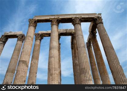 Temple of Olympian Zeus , Athens , Greece .