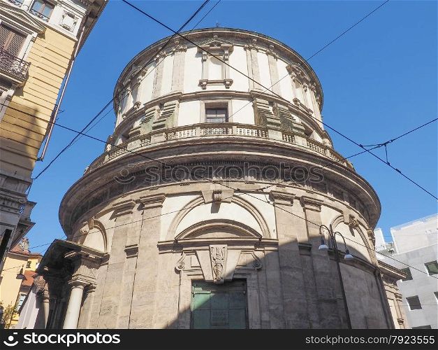 Temple of San Sebastiano. Temple of San Sebastiano late Renaissance Mannerist style church in central Milan
