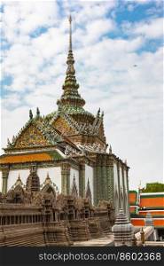Temple of the Emerald Buddha or Wat Phra Kaew and the Royal Grand Palace in Bangkok, Thailand