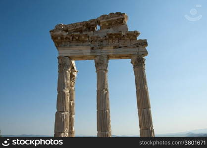 Temple of Trajan at Pergamos in Izmir, Turkey