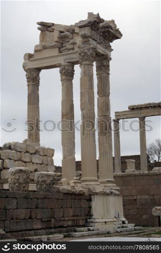 Temple of Trajan in Bergama, Turkey
