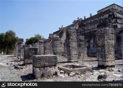 Temple of Warriors in Chichen Itza, Yucatan, Mexico