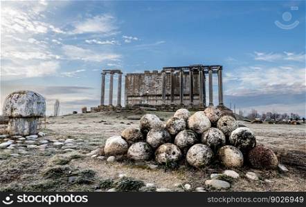 Temple of Zeus in the ancient city of Aizanoi, Kutahya, Turkey