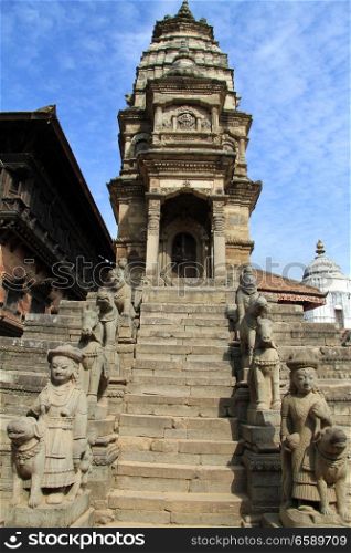 Temple on the durbar square in Bhaktapur, Nepal