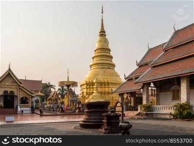 Temple Phra That Hariphunchai in L&hum, Province Chang Mai, Thailand