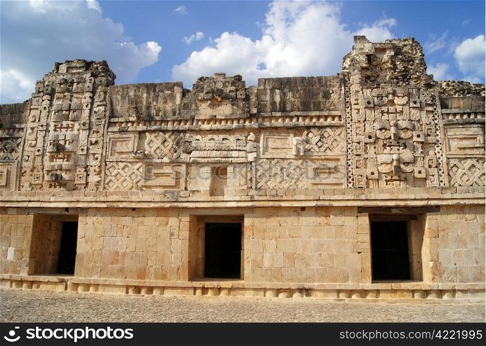 Temple with doors in Uxmal, Mexico