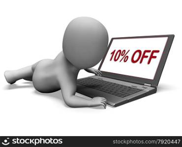 Ten Percent Off Monitor Meaning 10% Deduction Or Sale Online