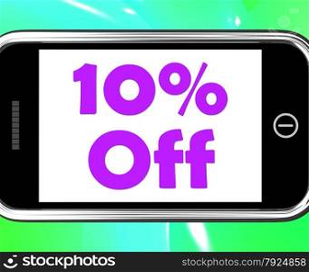 . Ten Percent Phone Show Sale Discount Or 10 Off