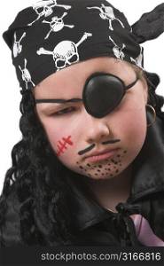 Ten year old girl as a pirate for Halloween party