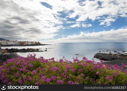 tenerife beach full of black sand