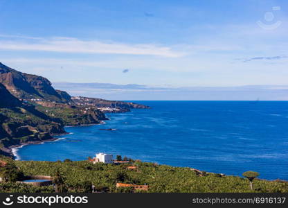 Tenerife coast. Tenerife black beach