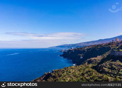 Tenerife coast. Tenerife black beach