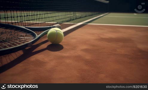 Tennis background. Illustration Generative AI
