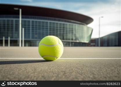 Tennis ball arena. Sport court. Generate Ai. Tennis ball arena. Generate Ai
