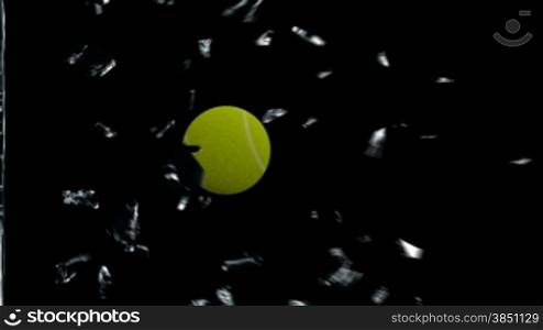 Tennis-Ball breaking glass with Alpha