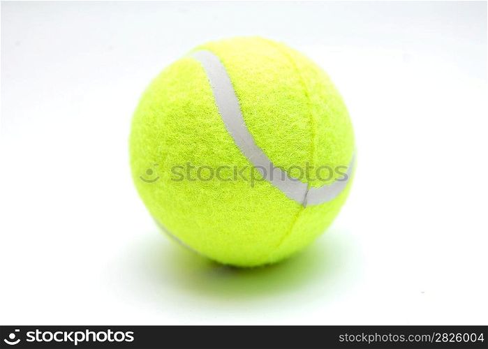 tennis ball close up isolated on white