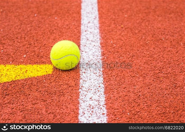 Tennis ball on a stadium