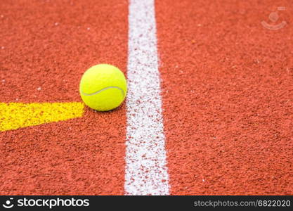 Tennis ball on a stadium