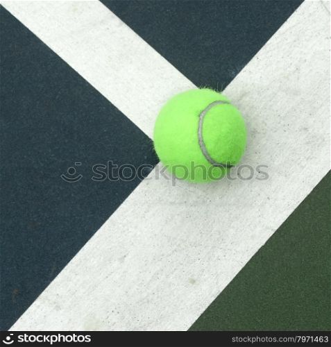 tennis ball on court background
