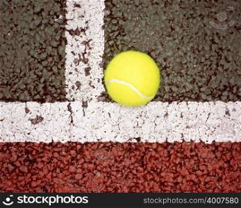 Tennis ball on line