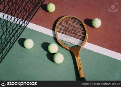 tennis balls racket