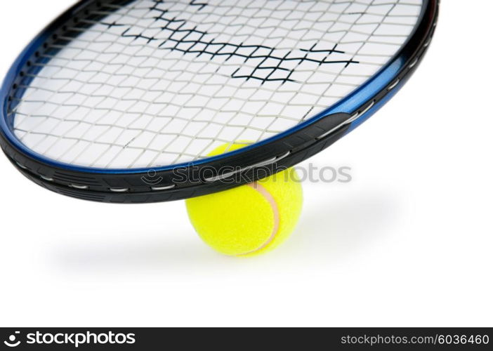 Tennis concept with balls and racket