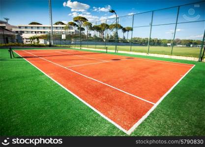 tennis court close-up background