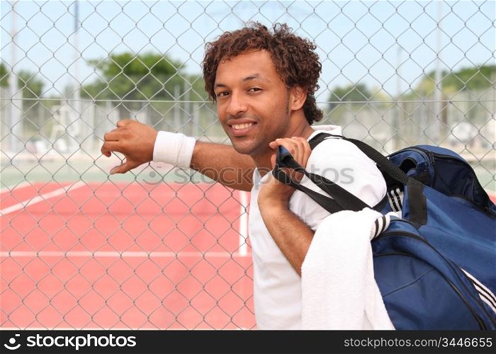 tennis player on the court