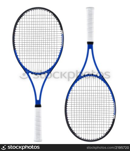 Tennis racket, isolated on white. Tennis rackets, isolated on white
