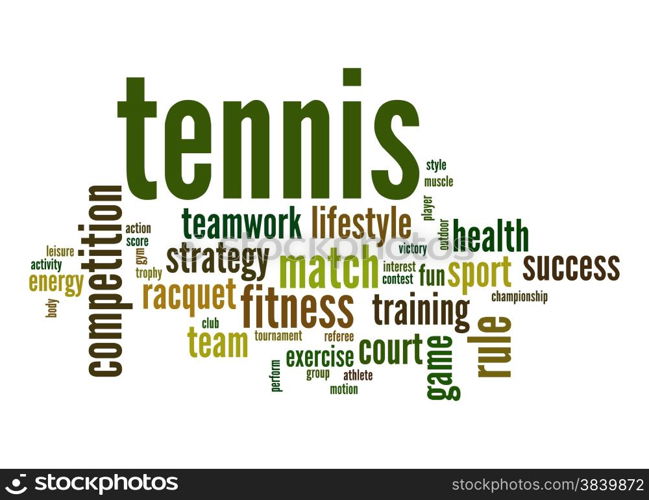 Tennis word cloud