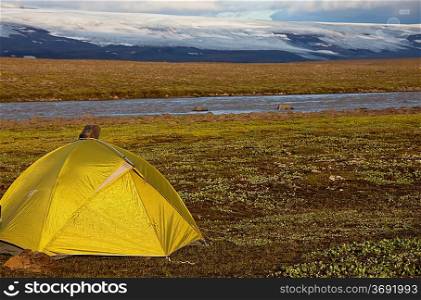 tent in Iceland