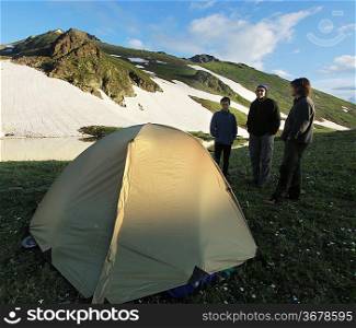 tent on grassland