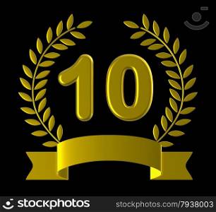 Tenth Anniversary Representing Happy Birthday And Occasion