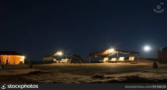 Tents at Erg Chigaga Luxury Desert Camp in Sahara Desert, Souss-Massa-Draa, Morocco