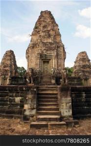 Teple and towers, Angkor, Cambodia