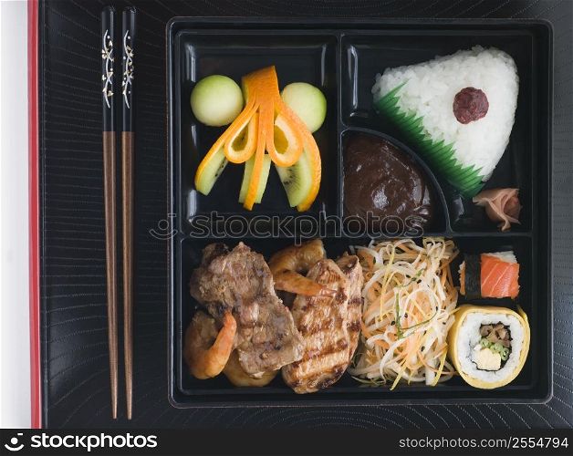 Teppanyaki Lunchbox with Chopsticks