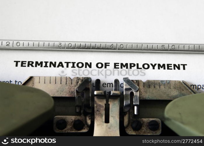 Termination of employment